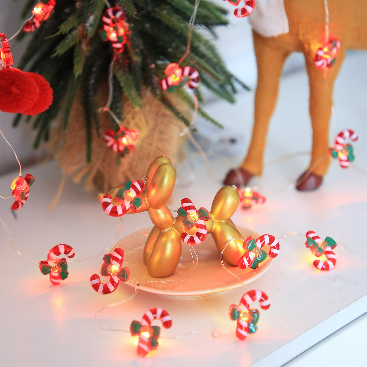 Copper Wire LED String Lights Christmas Pattern for Bedroom Decor view 13
