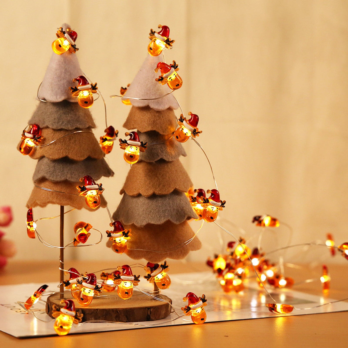 Copper Wire LED String Lights Christmas Pattern for Bedroom Decor view 5