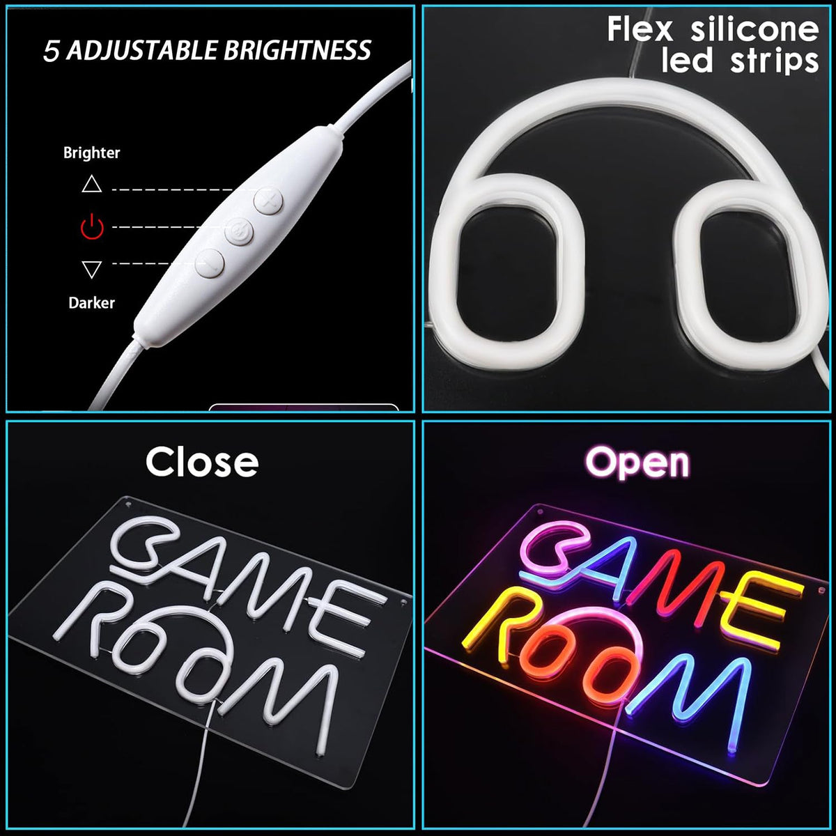 Game Room Neon LED Signs for Gaming Setup Bar and Wall Decor view 4