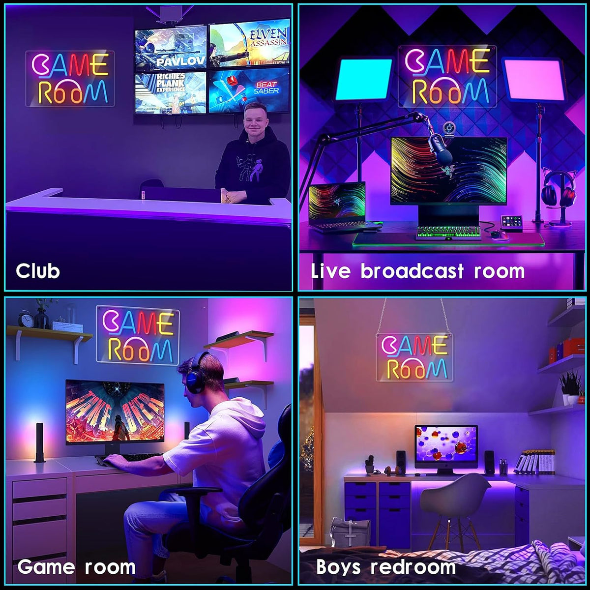 Game Room Neon LED Signs for Gaming Setup Bar and Wall Decor view 5