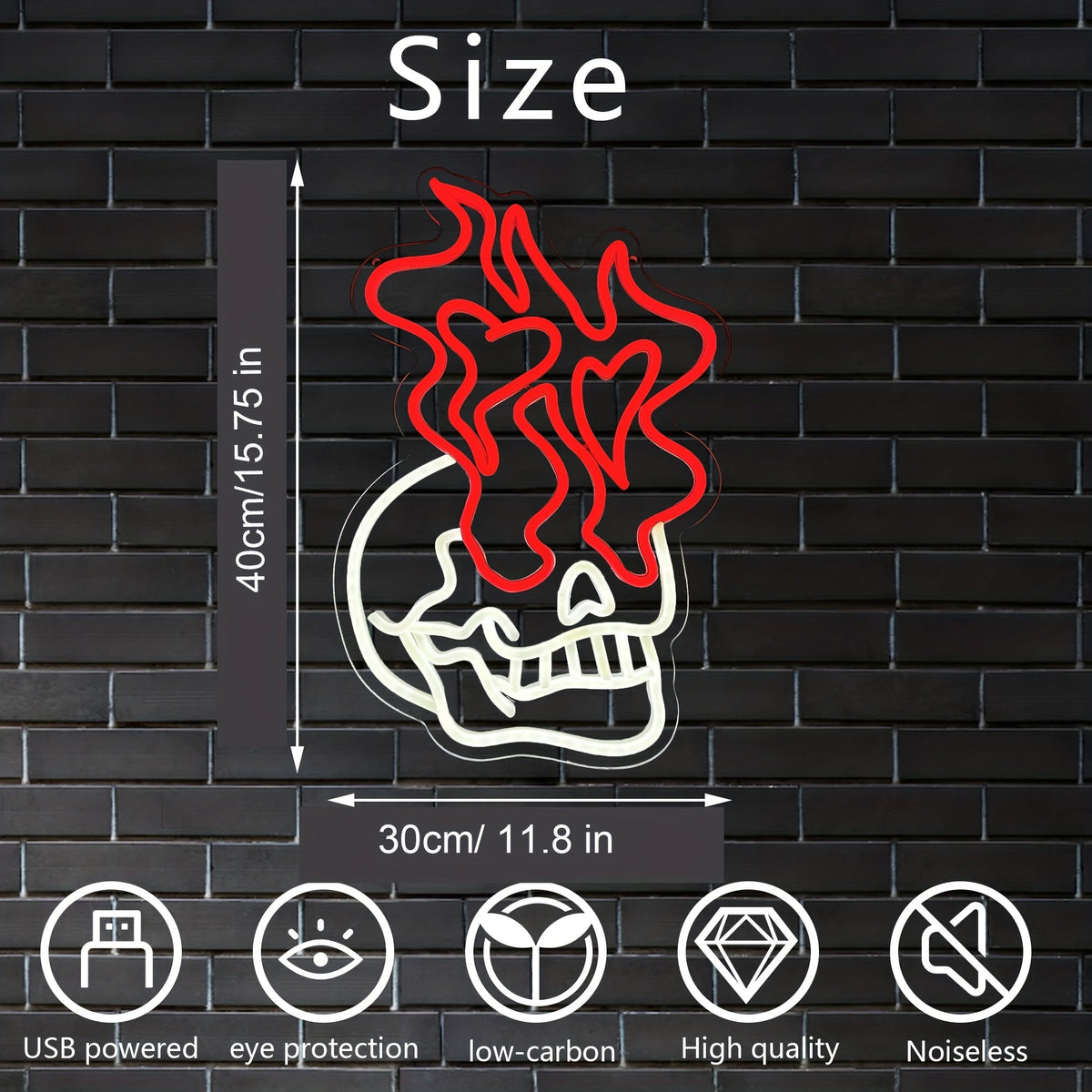 Skeleton Ghost LED Neon Light for Bedroom Bar and Wall Decor view 4
