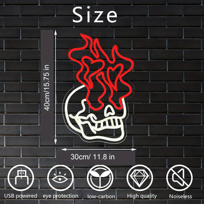 Skeleton Ghost LED Neon Light for Bedroom Bar and Wall Decor view 4