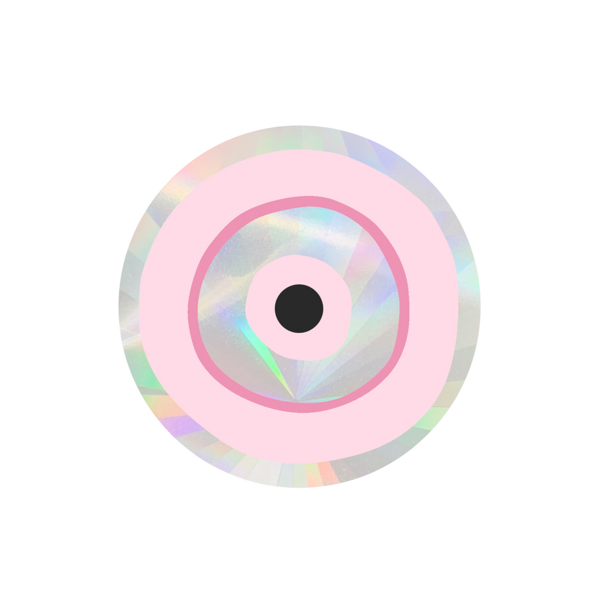 Pink Evil Eye Sun Catcher Sticker for Home Windows and Rainbow Decor