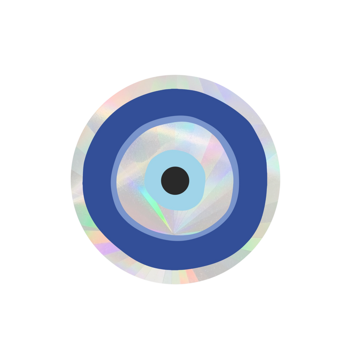 Blue Evil Eye Sun Catcher Sticker for Home Windows and Rainbow Decor