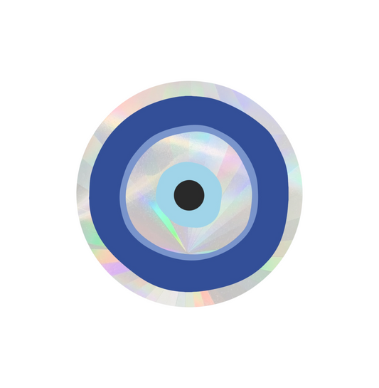 Blue Evil Eye Sun Catcher Sticker for Home Windows and Rainbow Decor
