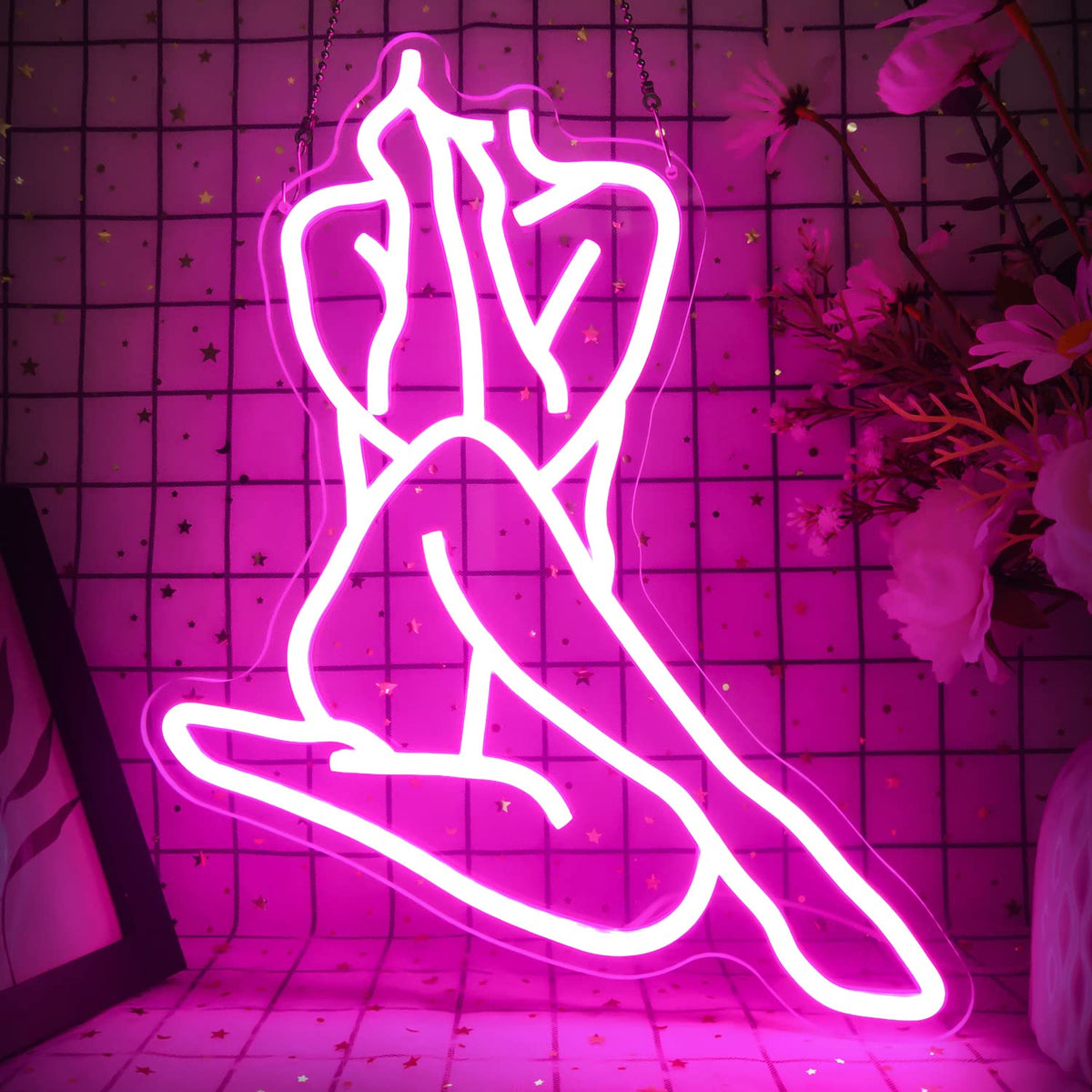 Lady Neon Sign Dimmable LED Wall Decor for Bedroom Man Cave Home Bar view 2