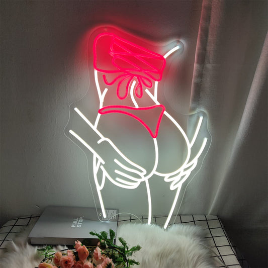 Lady Back Neon Sign LED Wall Decor for Party Home and Bedroom Bar
