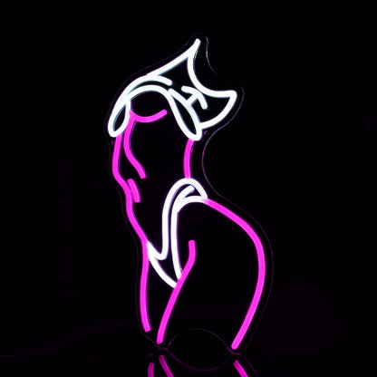 Lady Neon Signs Pink and White LED Wall Decor for Preppy Room view 3
