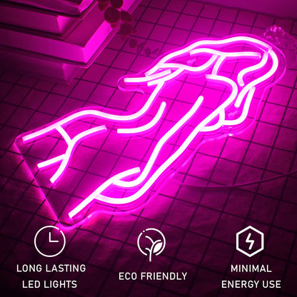 Lady Neon Sign Pink LED Bedroom Lights for Wall Decor and Bars view 4