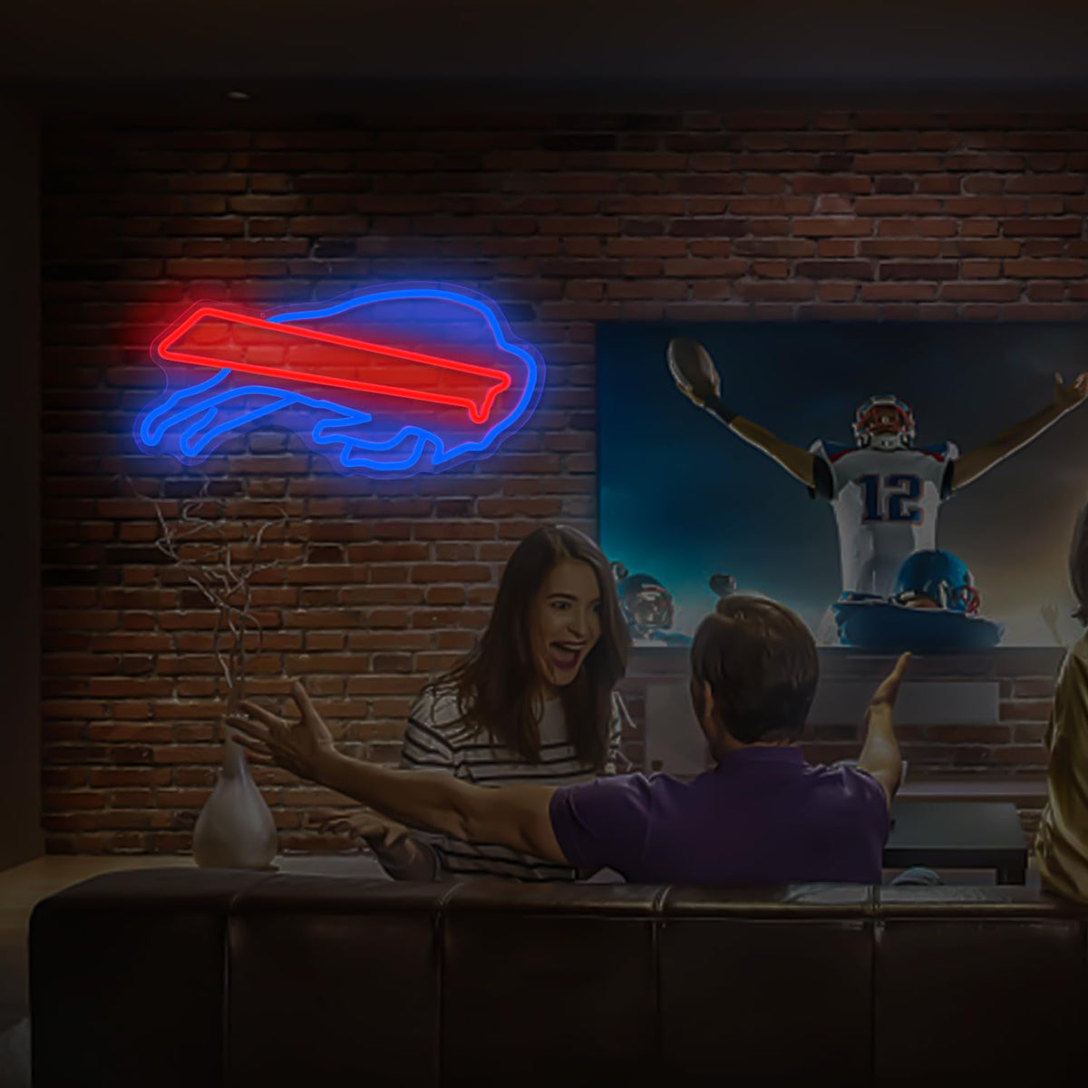 Football Neon Sign LED Lights for Bedroom Man Cave Football Club Bar view 4