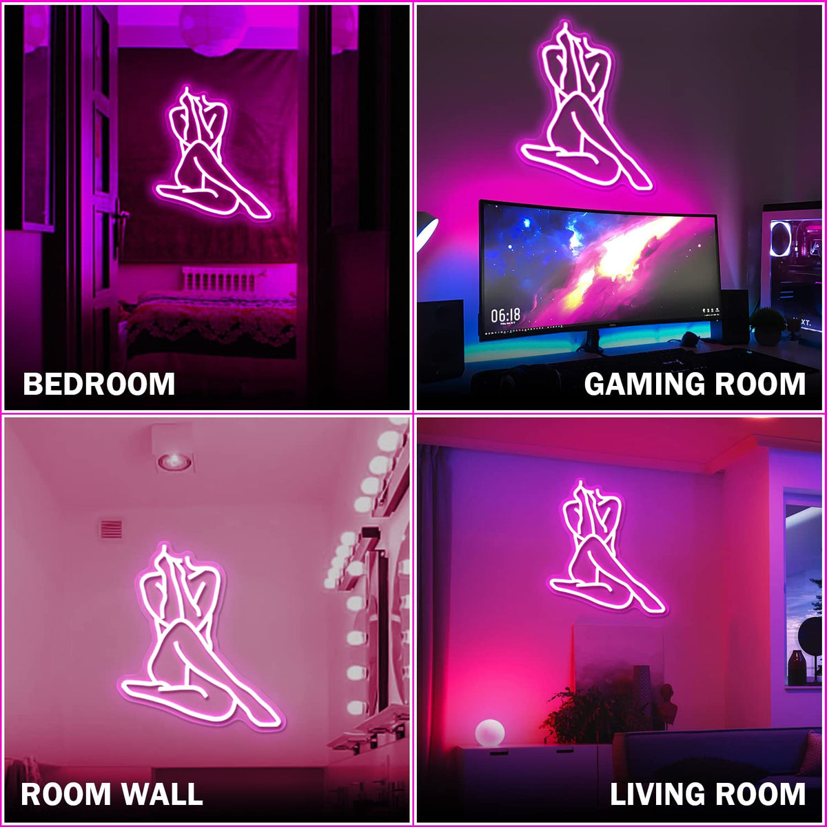 Lady Neon Sign Dimmable LED Wall Decor for Bedroom Man Cave Home Bar view 4