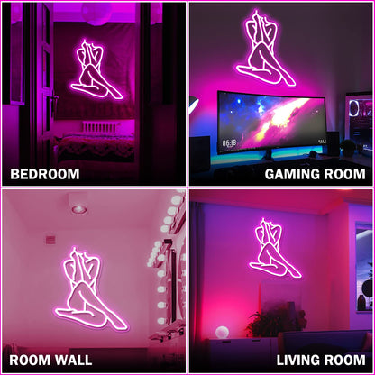 Lady Neon Sign Dimmable LED Wall Decor for Bedroom Man Cave Home Bar view 4