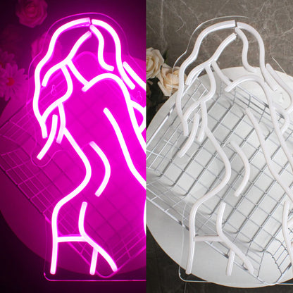 Lady Neon Sign Pink LED Bedroom Lights for Wall Decor and Bars view 6