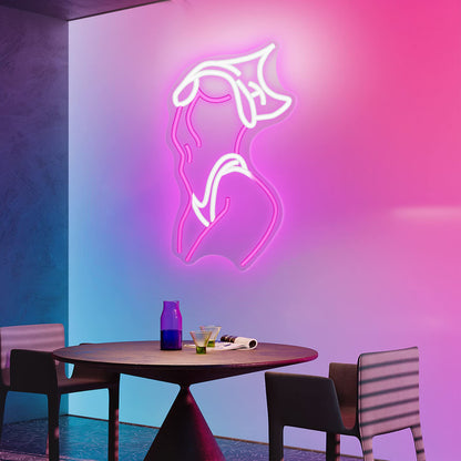 Lady Neon Signs Pink and White LED Wall Decor for Preppy Room view 8